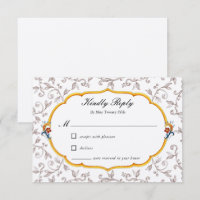 Elegant Italian Wedding RSVP Card