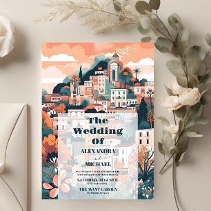 Elegant Italy Capri Destination Wedding Invitation