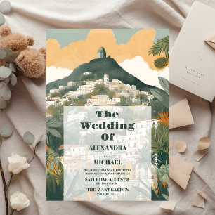 Elegant Italy Capri Destination Wedding Invitation