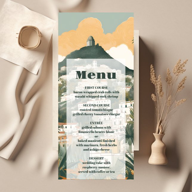 Elegant Italy Capri Destination Wedding Menu (Creator Uploaded)