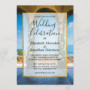 Elegant Italy Destination Wedding Arches Invitation