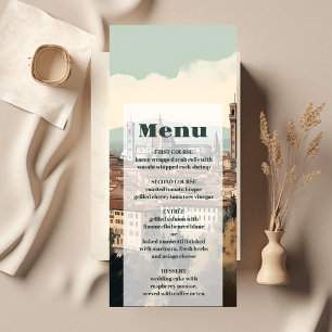 Elegant Italy Florence Destination Wedding Menu
