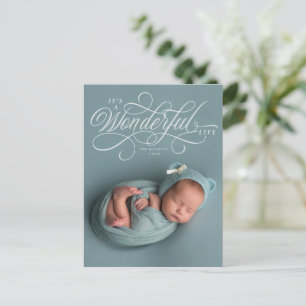 Elegant It's A Wonderful Life script photo design Postcard