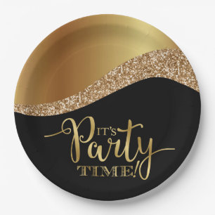 Elegant It's Party Time  Paper Plate