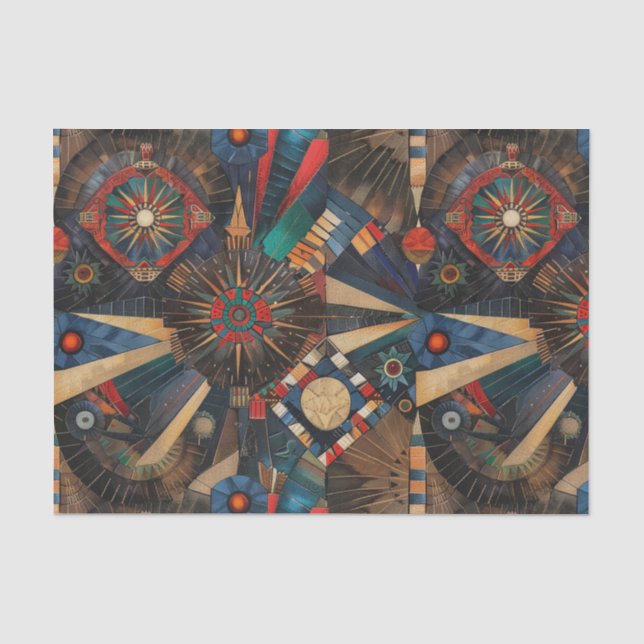 Elegant Ivory "Ancient Indigenous Chronicles" Tiss Tissue Paper (Front)
