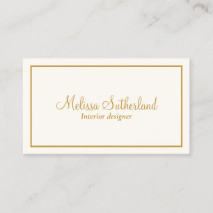 Elegant ivory and gold  business card