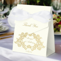 Elegant ivory and gold vintage wedding template