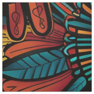 Elegant Ivory "Aztec Dream" Ivory Linen Fabric