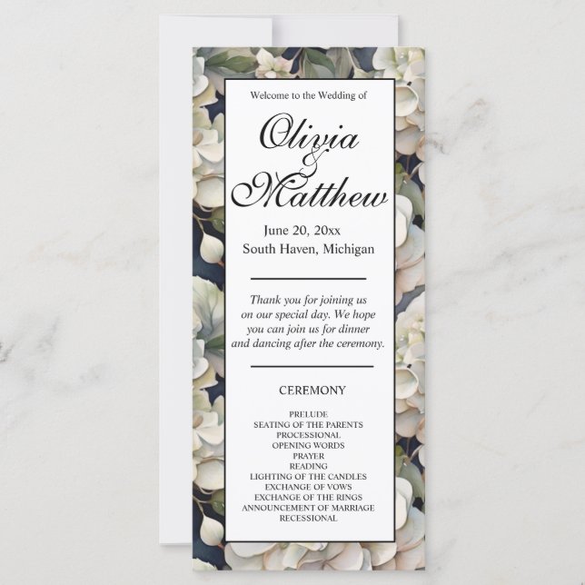 Elegant ivory dusty pink green watercolor floral  (Front)