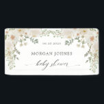 elegant ivory floral bridal shower gift tags banner<br><div class="desc">Our "ivory floral" collection features beautiful gentle ivory garden floral paired with elegant script for all your occasions. You can choose between different backgrounds of your choice. Please visit our store for more items from this collection.</div>