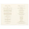 Elegant Ivory Gold Calligraphy Wedding Programs