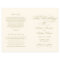 Elegant Ivory Gold Calligraphy Wedding Programs