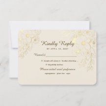 Elegant Ivory Gold Floral Wedding