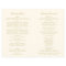 Elegant Ivory Gold Vintage Wedding Programs