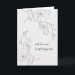 Elegant Ivory Magnolia Flowers Sympathy Card<br><div class="desc">Elegant floral theme sympathy card featuring hand drawn conclusions of magnolia flowers in ivory and grey. The text says "with love and heartfelt sympathy."</div>