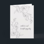 Elegant Ivory Magnolia Flowers Sympathy Card<br><div class="desc">Elegant floral theme sympathy card featuring hand drawn conclusions of magnolia flowers in ivory and grey. The text says "with love and heartfelt sympathy."</div>
