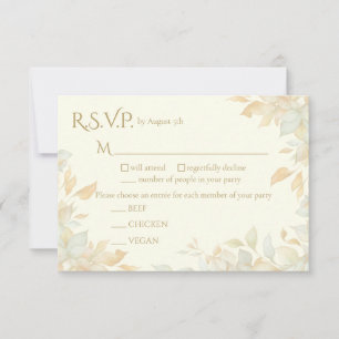 Elegant Ivory Nature Inspired Response Card
