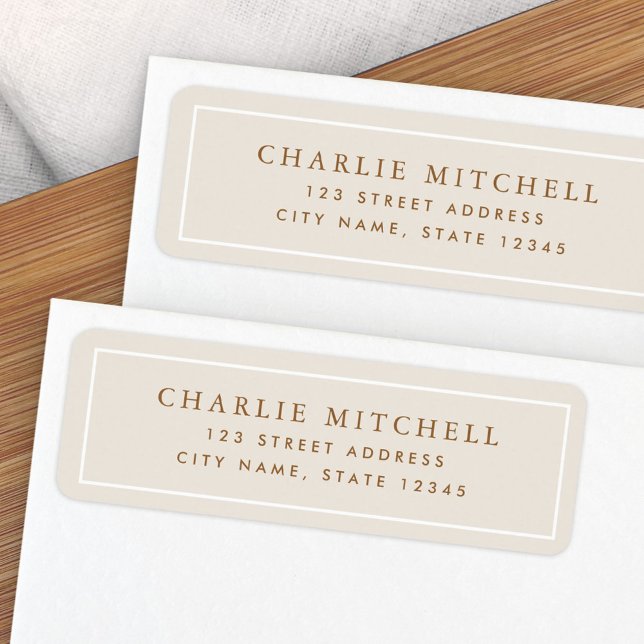 Elegant ivory return address label (Creator Uploaded)