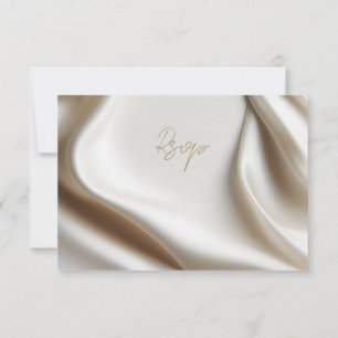 Elegant ivory satin rsvp with meal choices