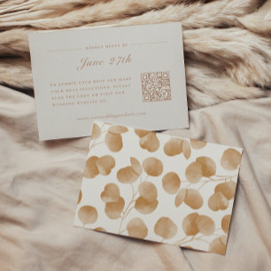 Elegant Ivory & Terracotta Fall Botanical Wedding RSVP Card