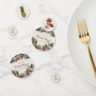 Elegant Ivory Tropical Bridal Shower Confetti