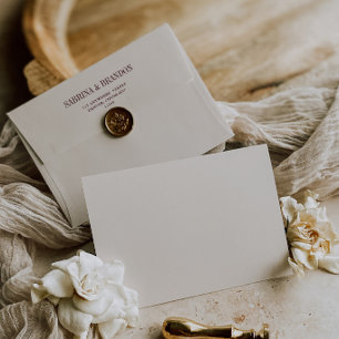 Elegant Ivory Wedding Envelope Return Address