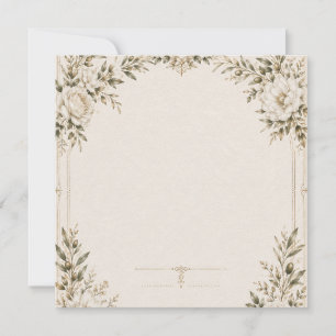 Elegant Ivory Wedding Invitation with Champagne