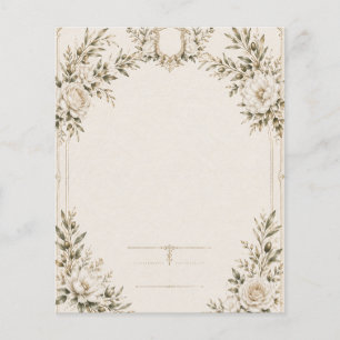 Elegant Ivory Wedding Invitation with Champagne  Flyer