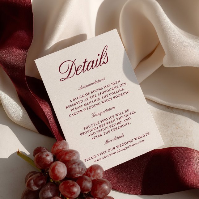 Elegant Ivory Wedding Website Enclosure Card (Elegant Ivory Wedding Website Enclosure Card)