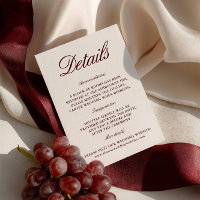 Elegant Ivory Wedding Website Enclosure Card
