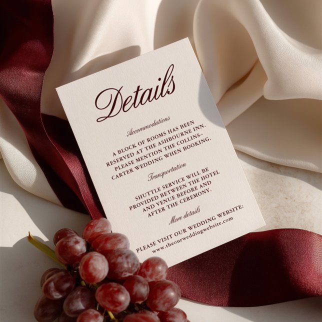 Elegant Ivory Wedding Website Enclosure Card (Elegant Ivory Wedding Website Enclosure Card)