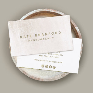 Elegant Ivory White Marble Professional Business Card