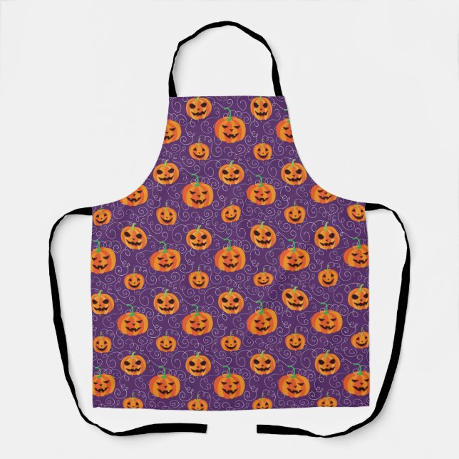 Elegant Jack O' Lanterns Apron (Front)