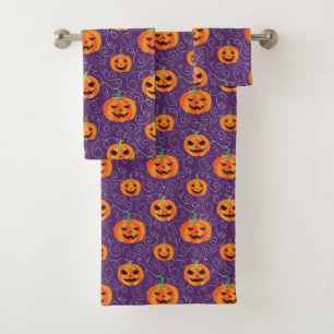Elegant Jack O' Lanterns Bath Towel Set
