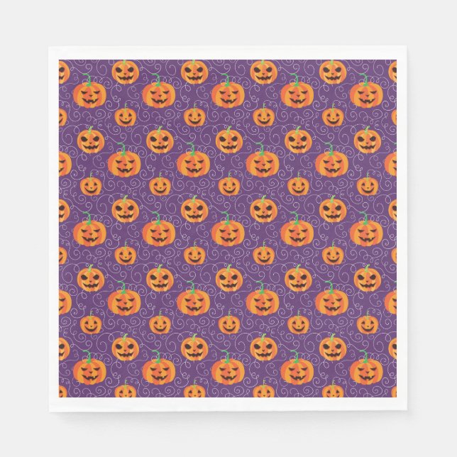 Elegant Jack O' Lanterns Napkin (Front)