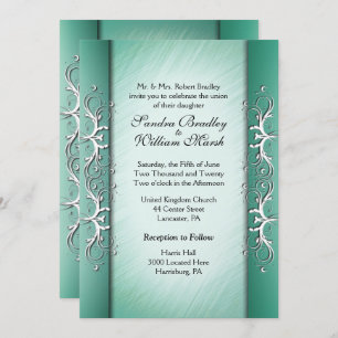 Elegant Jade Wedding Invitation