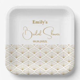 Elegant Japanese Bridal Shower Paper Plate