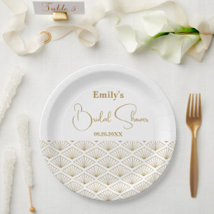 Elegant Japanese Bridal Shower Paper Plate