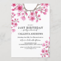 Elegant Japanese Cherry Blossom Floral Sweet 16