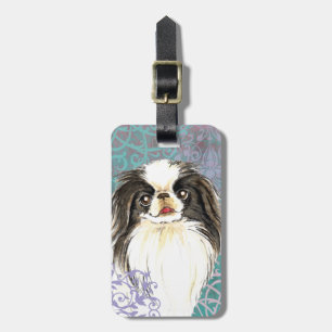 Elegant Japanese Chin Luggage Tag