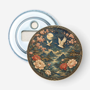 Elegant Japanese Crane Moon Landscape Kids T-Shirt Bottle Opener