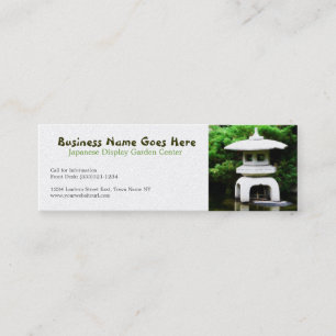 Elegant Japanese Pagoda Lantern Mini Business Card