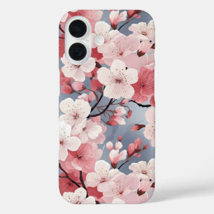 Elegant Japanese Sakura Floral iPhone 16 Case