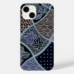 Elegant Japanese Washi Origami Indigo Patterns Case-Mate iPhone 14 Case