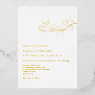 Elegant Jasmine Branch Wedding Gold