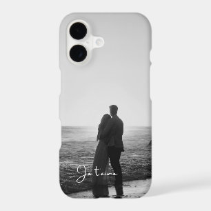 Elegant Je t'aime Customisable Black And White
