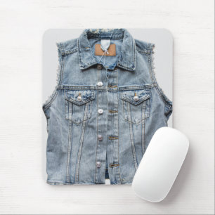Elegant jeans fabric Photography Modern style Mouse Pad