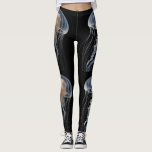 "Elegant Jellyfish Leggings: Unique Ocean-Inspired Leggings