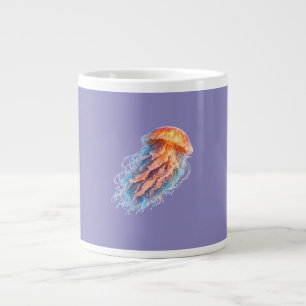 Elegant Jellyfish Ocean Fantasy Illustration Large Coffee Mug