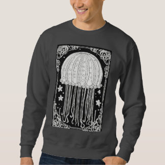 Elegant Jellyfish on Pale Black Paper T-Shirt - Un Sweatshirt